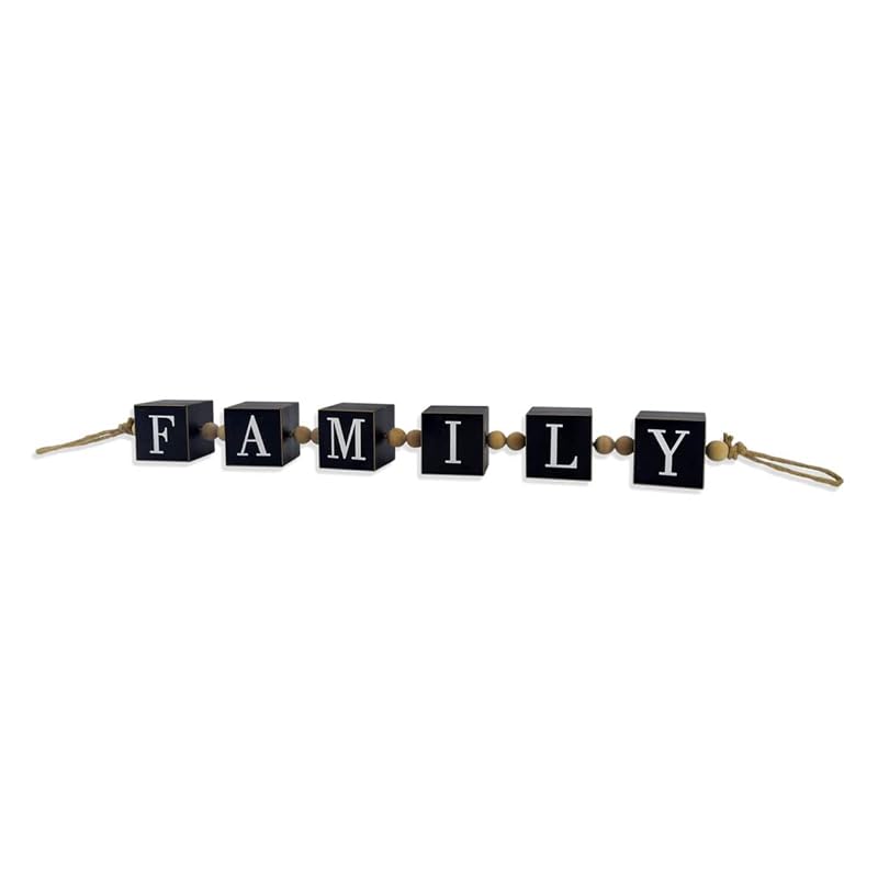 TX USA Corporation Wooden Family Block Letters Tabletop Decor