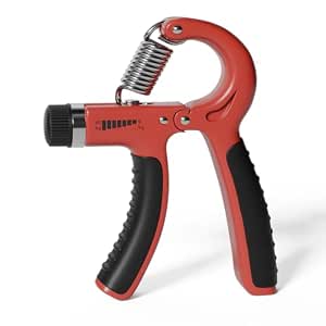 Lifelong Adjustable Hand Grip Strengthener|Adjustable Resistance (10kg-60kg)| Hand Exercise Equipment for Forearm Exercise, Finger Exercise Power Gripper (Red & Black, LLFAHG01),Polypropylene