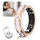 Lozltx Upgrade Smart Ring Mit kabellose Ladestation【JZ5.1-Chip & 0% Messfehler】 Fitness Ring 【IP68 Wasserdicht】 Smartringe Für Damen: Kompatibel mit Android und iOS,Schlafmonitoring 【Rosa, Größe 8】
