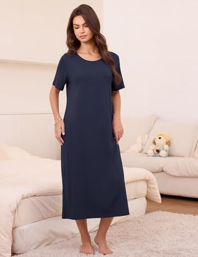 2-Pack JOYLADY Short Sleeve Women's Nightgown 11.49 + Free Shipping w/ Prime or on 35+ + 50% Off Code WTZ94BM6 - image 3
