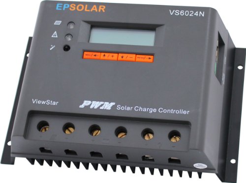 EP Solar Régulateur de charge solaire avec écran LCD et fonctions programmables avancées pour rechargement de batteries 12 V et 24 V