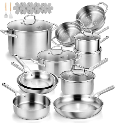 Image of KOCH SYSTEME CS Stainless Steel Cookware Set 23 PCS With 5-Ply Steel Base