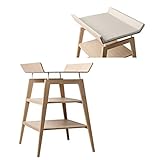 La table à langer Linea by Leander peut être réglée en hauteur selon vos besoins et votre taille.