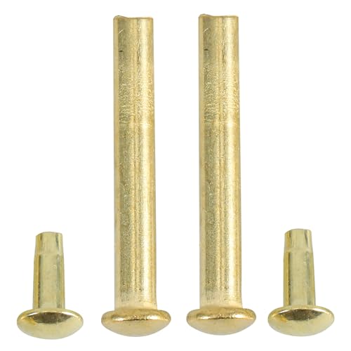 DOITOOL 扇子 金具 修理 部品 21mm 付属品 折畳み 扇子の釘 2セット ハンド シャフト 折りたたみ 軸 リベット ナット 折畳み 扇子 付属品 シャフト 交換 ハンド 扇子 ファスナー 折畳み 扇子 アクセサリー 金色