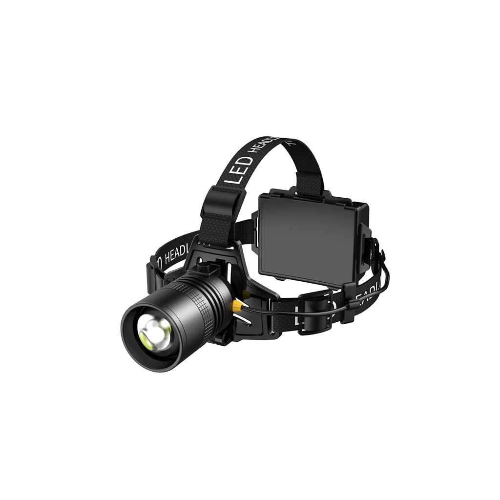 OYYMTE Zoom Headlight Strong Light Charging Head-Mounted Outdoor Flashlight Night Fishing High-Capacity Xenon Light for Sea