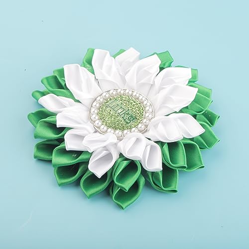 Image of CENWA Sorority Brooch Gift Green Sorority Sister Flower Brooch Pin Greek Sorority Gift for Women