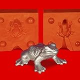  Zinngießform Frosch gross, ca. 40g Reinzinn