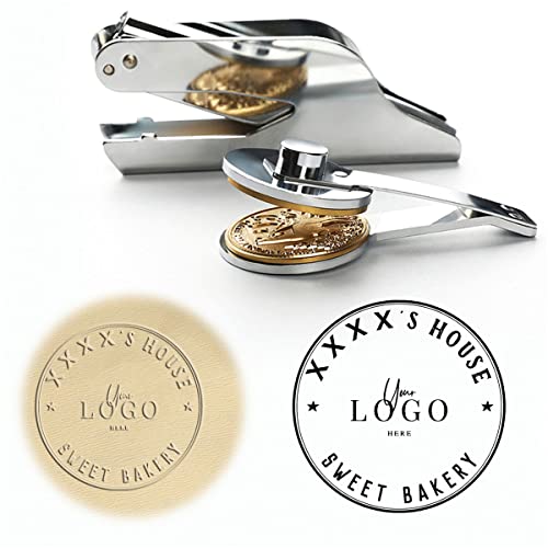 5DDIAMOND Relieve de cuero personalizado para diarios y álbumes de recortes, sello de logotipo personalizado hecho a mano