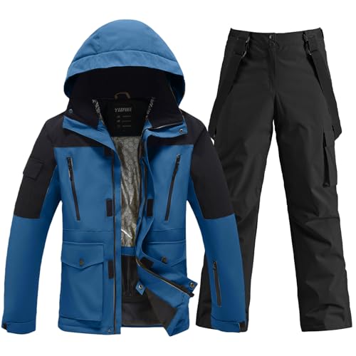 HOTIAN Set di giacca da sci e pantaloni da uomo