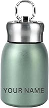 Customized Mini Thermal Mug, 300ml Water Bottle Leak Proof Vacuum Water Flasks Stainless Steel Bottle Cup for Kids Women Indoor Outdoor Travel (Green)