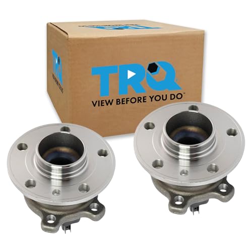 Image of TRQ 2 Piece Rear Wheel Bearing & Hub Assembly Set with ABS Sensor Compatible with 2015-2018 Volvo S60 2014-2016 S80 V60 XC70