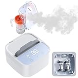 Dual Pump Nebulizer Machine for Adults Kids - 0.8ml/min Super Mist, 2.1μm Fine Particles for Adults & Kids, Portable Breathing Treatment LED Display, ≤45dB Quiet, Medical Grade