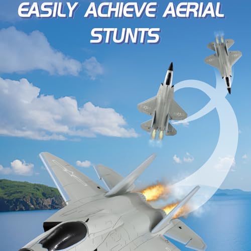 Image of FX9631 RC Plane, 2.4GHz 4CH Brushless Remote Control Airplane 3D 6G Mode Built in Six Axis Gyroscope Aerobatics Culvert Plane, Simulated Stealth Fighter Toy Gift for Teens Adults