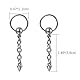 JewelryWe Creolen Ohrringe mit Spike Kette: Silber Edelstahl Kleine Huggie Creolen mit Kugel & Baumelnde Spike Kette Hängende Ohrringe Ohrstecker Ohrhänger Punk Schmuck Geschenk für Herren Damen