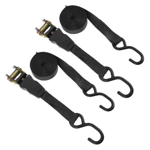 Sangles de fixation 25 mm en polyester noir pour bagages et transport sécurisé en voiture