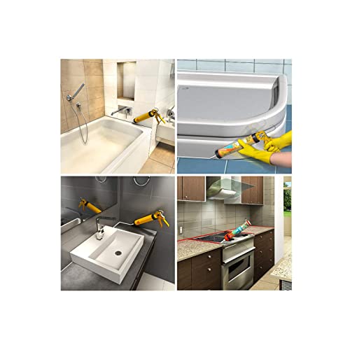 Lot de 24 mastics silicone SIKA Sikaseal-180 Salle de bain & carrelage - Blanc - 300ml
