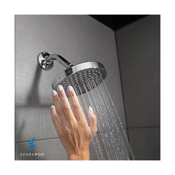 SparkPod Fixed Shower Head - High Pressure Rain - Luxury Modern Chrome Look - Easy Tool Free Installation - The Perfect… – Bild 9