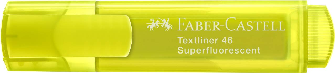 Faber-Castell Textliner 46 - Evidenziatore superfluorescente, confezione da 50