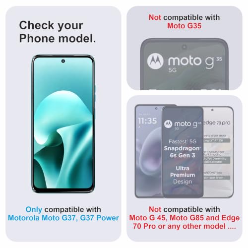 Image of Military-Grade Gorilla Tempered Glass For Motorola G37 Power and Motorola G37 (6.67 Inch) With Installation Kit | Edge to Edge Coverage | Black