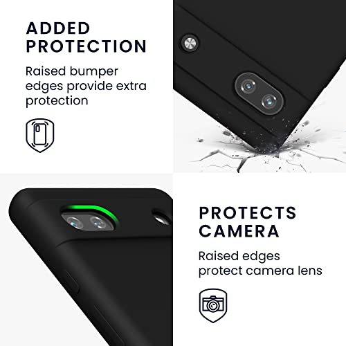 kwmobile Case Compatible with Google Pixel 6a Case - TPU Silicone Phone Cover with Soft Finish - Black - Image 3