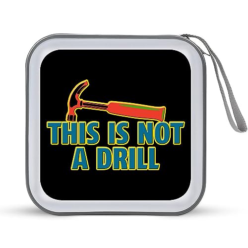 This is not a drill divertente porta CD 40 capacità DVD custodia protettiva per disco organizzatore borsa per da auto casa viaggio