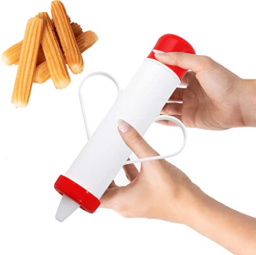 Churrera para Hacer Churros, Pistola para Hacer Churros, Churrera con Boquillas para Hacer Varias Formas Diferentes, Ideal para Hacer Churros Caseros, 25cm Cover