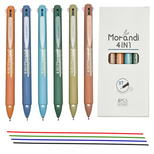 12 bolígrafos de gel multicolor 4 en 1 retractiles miniatura 1