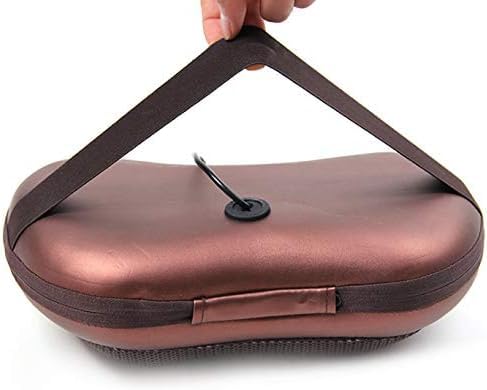 SQUADO Cuscino Massaggiante Elettrico per Collo, Schiena, Gambe e Piedi, Massaggio Muscolare, Allevia Dolori Cervicali, per Auto, Casa, Ufficio, Rosso