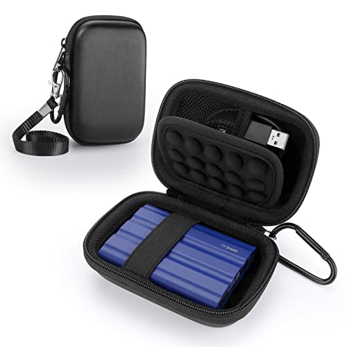 Yinke Case for Samsung T7 Shield/ T9 / T7/ T7 Touch Portable Solid State Drive USB, Travel Hard Case Protective Cover Storage Bag