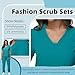 DEEYOTA Women's Medical Uniforms & Scrubs,Scrubs for Women,Medical Scrubs Top and Pants，V-neck Design Fashionable and Simple