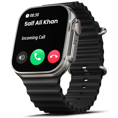 Image of Boult Crown Smart Watch 1.95'' Display, Bluetooth Calling, Working Crown, Zinc Alloy Frame, 900 Nits Brightness, AI Voice Assistant, SpO2 Monitoring, 100+ Sports Mode (Black)