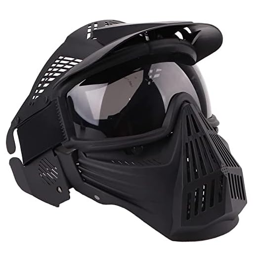 NINAT Airsoft Mask Tactical Masks Full Face with Greylens Lens Goggles Eye Protection for Halloween CS Survival Games Shooting Cosplay Mask Black