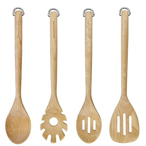 KitchenAid Set di strumenti in legno di betulla, 4 pezzi, naturale