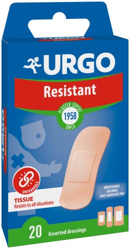 Urgo - Resistente - Tejido resistente a los roces y estiramientos - Caja con 20 apósitos
