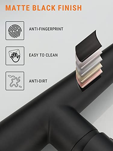 Image of Matte Black Kitchen Faucet with Sprayer,AIMADI Commercial Single Handle | One Hole Pull Down Sprayer Kitchen Faucets