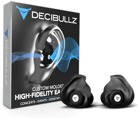 Decibullz Custom Molded High Fidelity Earplugs for Concerts, Musicians, and Noise Sensitivity