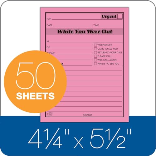 Adams While You were Out Pads, 4.25 x 5.25 Inches, Assorted Neon Colors, 50 Sheets/Pad (6-Pack) (9711NEON) - Image 4