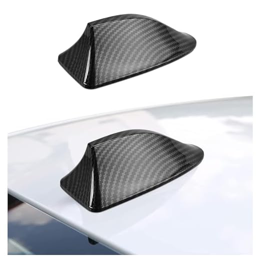 Wekuw 1 Pezzi Antenna Auto Pinna di Squalo, Antenna Auto, Pinna Squalo Auto, Antenna Pinna Squalo, Migliora Il Segnale Dell'Auto per Auto, Suv, Auto Sportive (Fibra di Carbonio Nero）