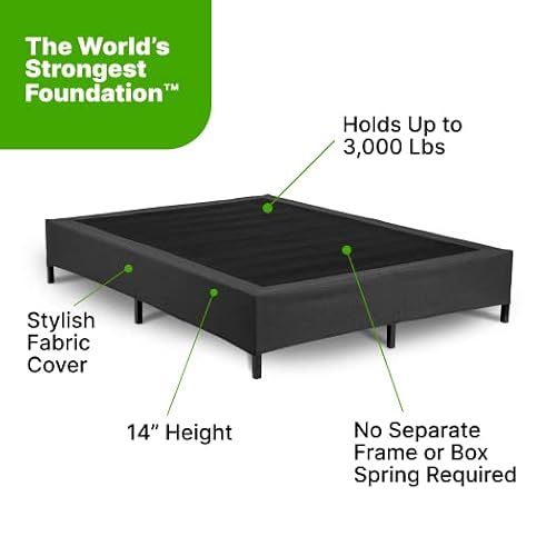 Ghostbed Ultimate 10 Inch Memory Foam Mattress With Metal Platform Bed Frame Foundation With Slat Support Bundle - Medium Firm Feel - Certipur-Us Certified - Queen #TOP2
