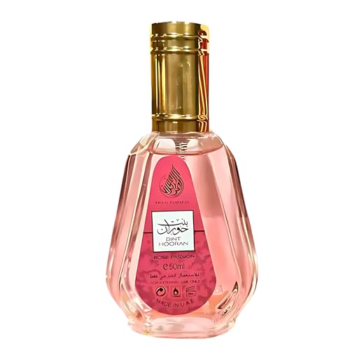 Bint Hooran Rose Passion Perfume 50ML – Ard Al Zaafaran Arabian Eau de Parfum | Long Lasting Oriental Floral & Woody Scent for Women | Elegant Rose, Musk & Amber Notes