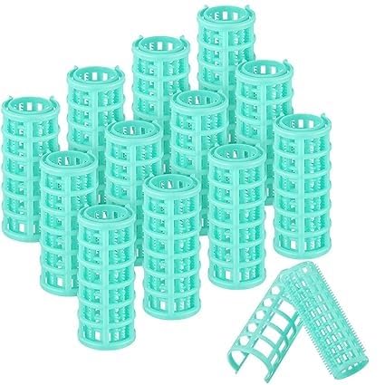 Sweetpea.Fx® 15MM Hair Rollers Plastic Snap on Curlers for Hairdressing Styling for Girls & Women No Heat Wave Hair Curlers for Salon,Home Purpose Multicolor (14PCS) (Small)-image-32