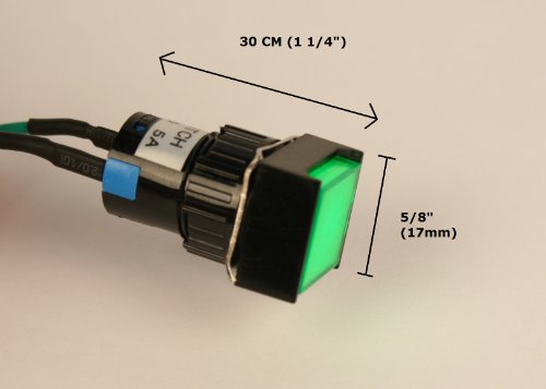 Luz piloto LED amarilla 17mm panel 12V DC miniatura 4