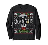 Photo Gallery auntie elf family christmas matching ugly sweater pajama maglia a manica Photo Gallery auntie elf family christmas matching ugly sweater pajama maglia a manica