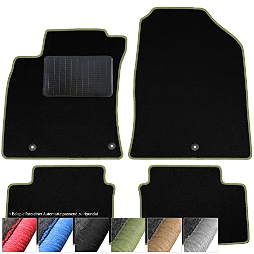 moto-MOLTICO Fußmatten Auto Velours Autoteppiche Schwarz Automatten Set 4-teilig passend für Kia...