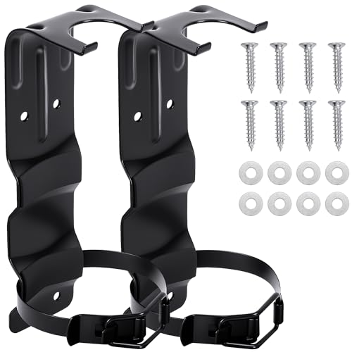 2 Pack Fire Extinguisher Brackets- 2.5 LB Fire Extinguisher Wall Mount Bracket- Metal Heavy Duty Fire Extinguishers Holder for Home, Car, RV, Truck, Mini Fire Extinguishers (Non-Universal)