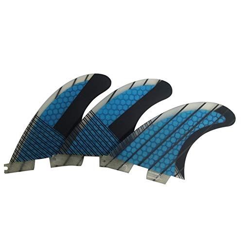 image for Topways Fiberglass+Honeycomb Surfboard Fin (3) Glass Flex Thruster Sur