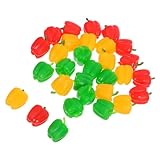 Lumineux et joyeux : le design coloré de ces faux poivrons ajoute un élément vivant et accrocheur à la décoration de votre maison, cuisine ou bureau, mini accessoire de poivron, décoration de mini poivrons