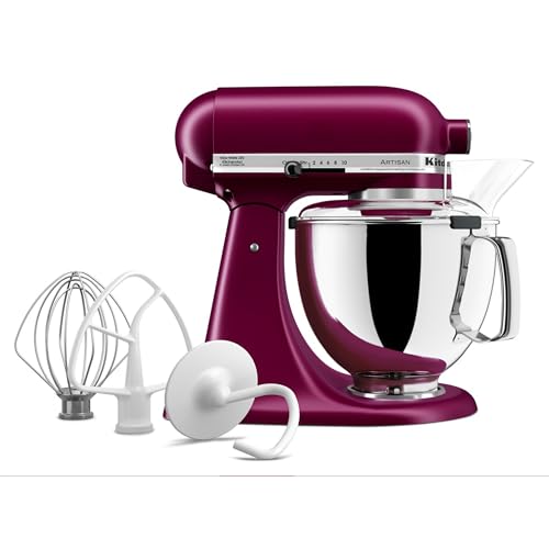Image of KitchenAid Artisan Series 5 Quart Tilt-Head Stand Mixer with Pouring Shield, KSM150PS, Beetroot