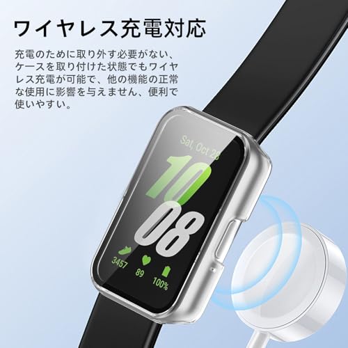 Image of For Samsung Galaxy Fit 3 Protective Case, Lightweight PC+Tempered Glass Cover, 9H Hardness, Easy Installation, All-in-One Protection, Anti-Scratch, Shockproof, HD High Transmittance