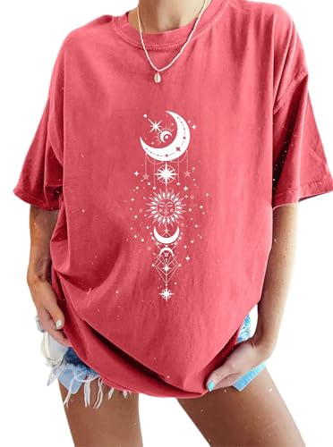 Image of Remidoo Oversized Graphic Tshirts for Women Casual Loose Fit Short Sleeve Tee